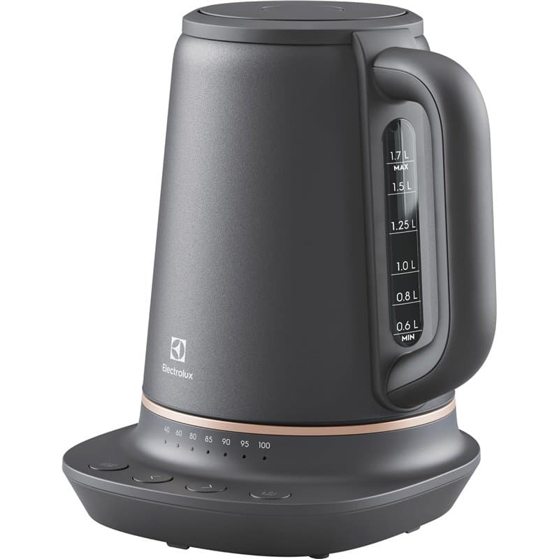 Electrolux 910 003 582 E7K16BP Bouilloires, Acier Inoxydable, 1.7 liters, Noir, Cuivre