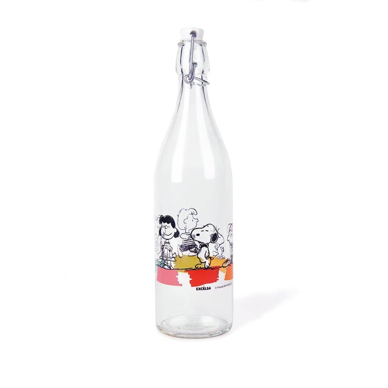 Excelsa 61544 Bouteille, Décorée, 1 Lt, 1000 Unités, 8 x 8 x 31 cm, 612.35 grammes