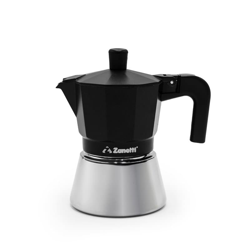 Zanetti, Star Cafetière à induction 3 tasses avec chaudière en acier inoxydable et poignées ergonomiques Compatible induction No