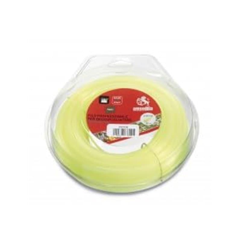 AUSONIA - 83722 Bobine DE Fil CARRÉ pour DÉBROUSSAILLEUSE Professionnelle 4,00 MM X 30 M