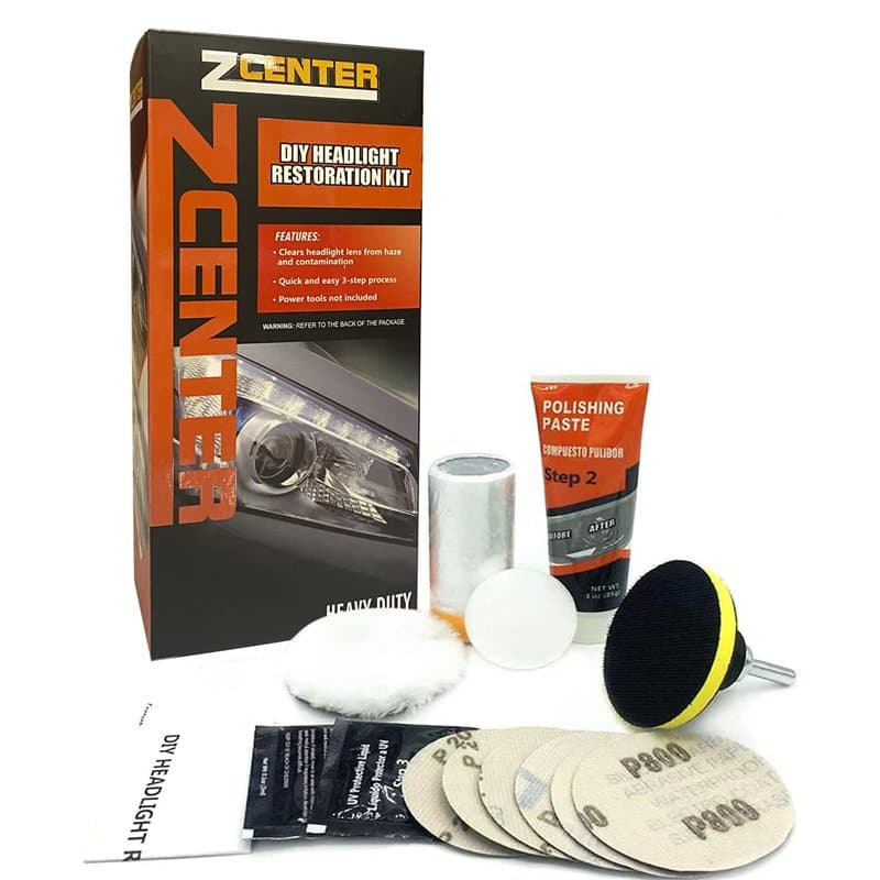 ZCENTER Kit de Restauration de Phare de Voiture Polissage des phares de Voiture pour restaurer Les phares Nuageux, Restaurateur