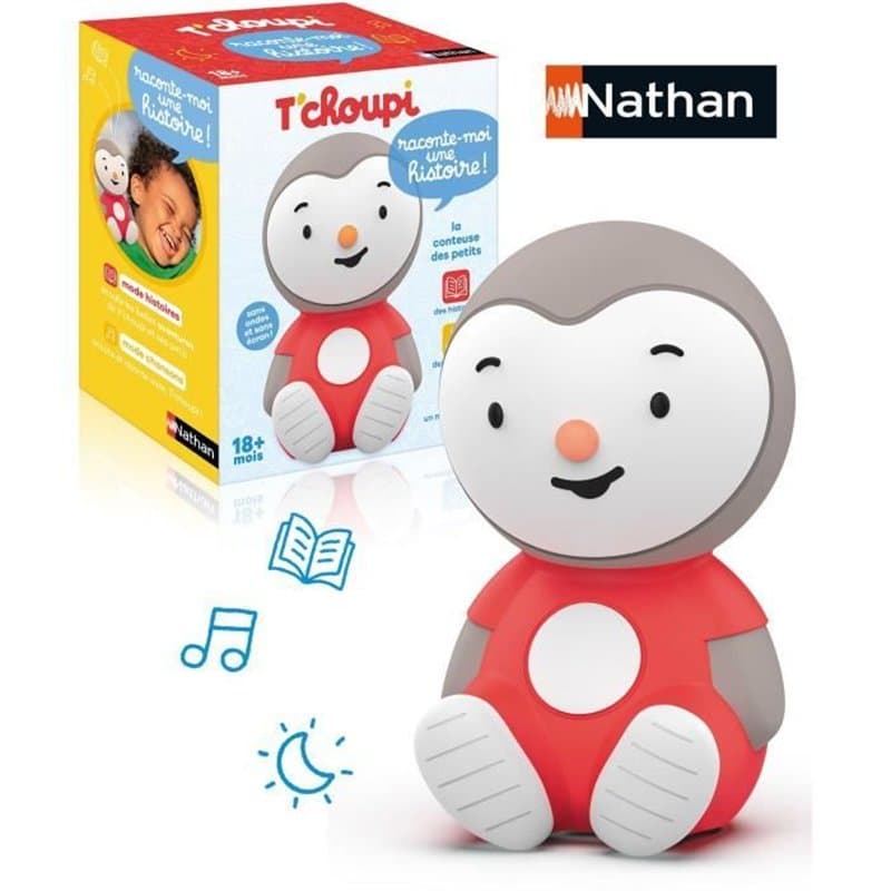 Livre interactif - NATHAN - T'CHOUPI RACONTE-MOI UNE HISTOIRE - Conteuse avec histoires et chansons - Pour enfants des 18 mois