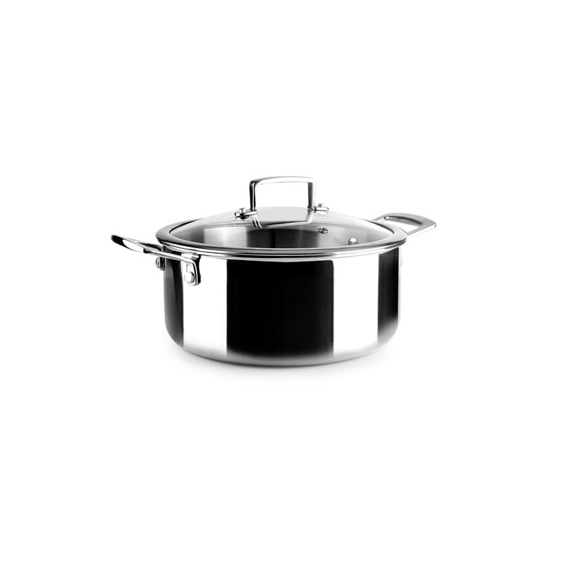 IBILI - Casserole tricouche Triply Natural 20 cm, acier inoxydable, convient pour induction, sans antiadhésif