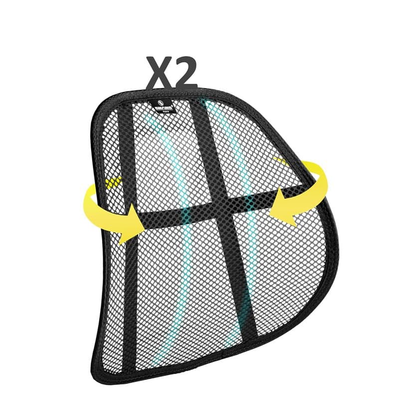 HIBRON SMAMS Dossier lombaire pour chaise de bureau ou voiture avec maille super serrée, corrige la posture et soulage les doule