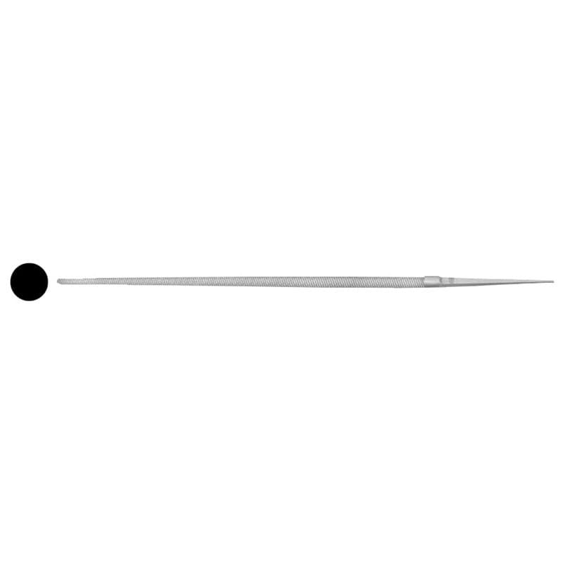 Lime ronde mécanique, acier au carbone, finition mate, idéale pour l'ébauche et la finition du métal et du bois.