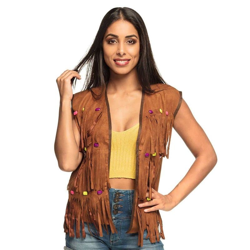 Boland 44521 Hippie Gilet pour adulte Marron Taille M/L