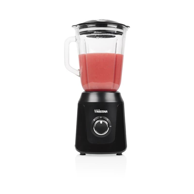 Tristar Blender, récipient en verre de 1 l, 2 vitesses, fonction pulse pour piler la glace, pièces résistant au lave-vaisselle,
