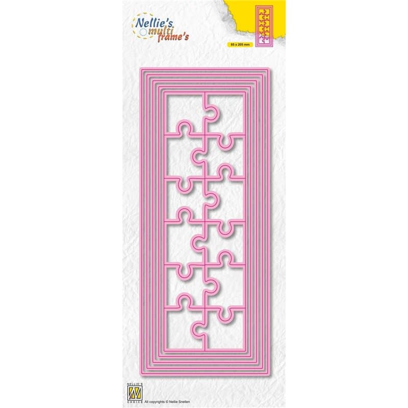 Nellie's Choice Matrice de Découpe Puzzle-5 Multi Frame 8,5 x 20,5 cm Matériel-Cutting Dies pour Scrapbooking Accessoires, Carte