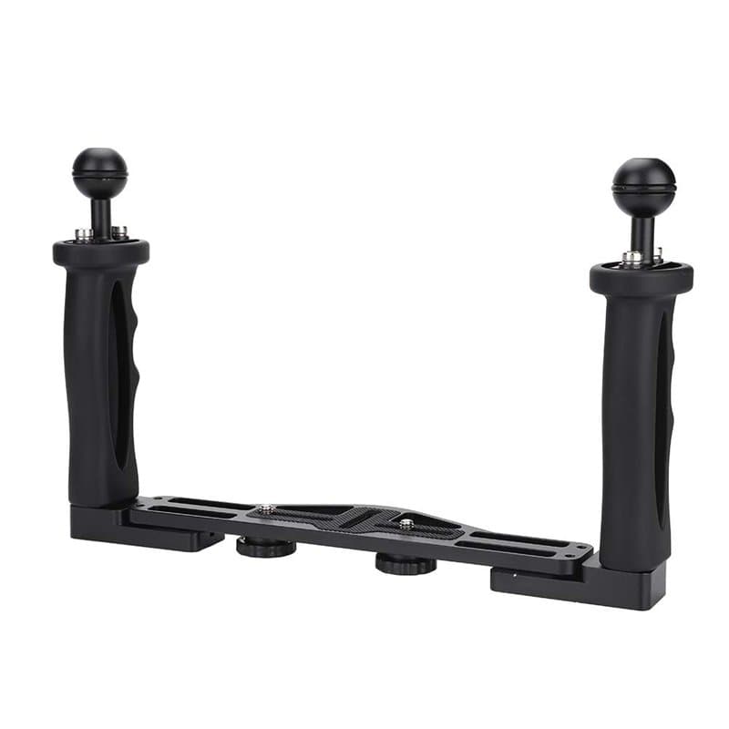 Stabilisateur de caméra sous-Marine, Plateau en Aluminium avec stabilisateur de poignées à Double poignée pour Accessoire de boî
