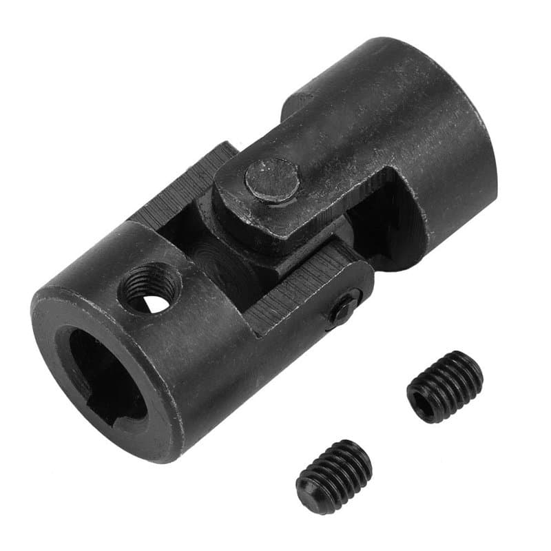 Oumefar Joint universel 12mm ID accouplement d'arbre à joint en U avec croisillon de connecteur de moteur rotatif de rainure de