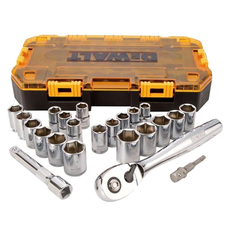 DEWALT DWMT73813, Jeu de Douilles SAE/métrique, 1/2", 23 pièces