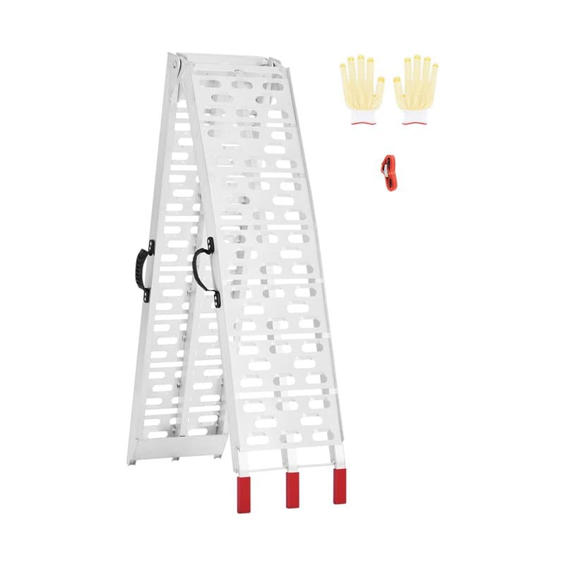 VEVOR Rampe d'accès en Aluminium, 1 pièce, Rampe de Chargement Pliable, Charge de 340 kg, avec Surface Plus Large, Robuste, Stab