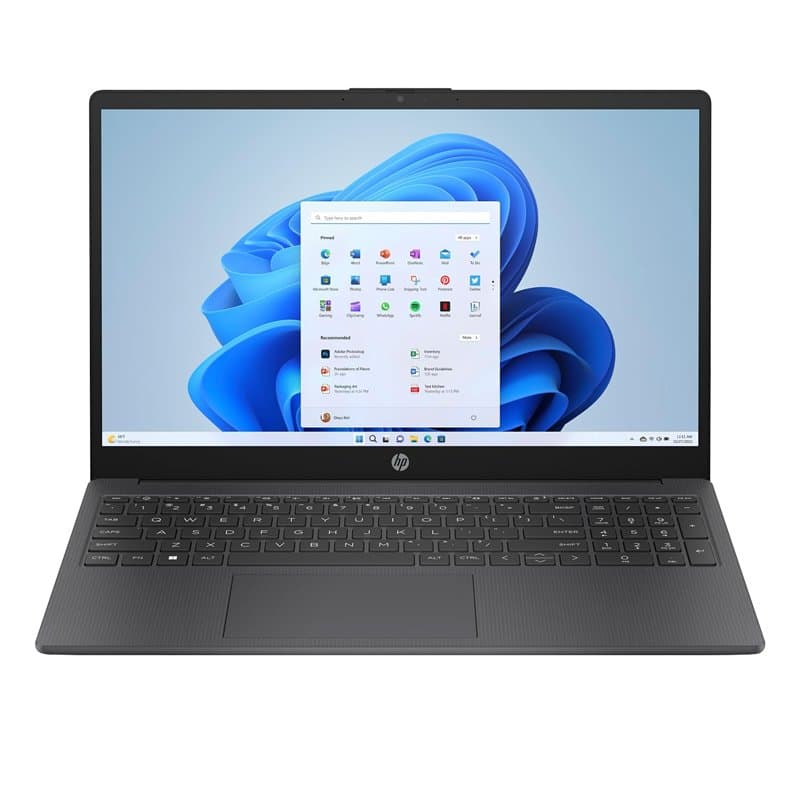 HP 15-fd0001sf Ordinateur Portable 15,6" FHD, PC Portable (Intel Celeron N100, RAM 4 Go, UFS 128 Go, Intel UHD Graphics, Windows