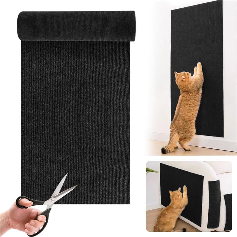 Griffoir Chat Canapé, 200 x 30cm, Protection Canapé Anti-Griffe Tapis Griffoir Chat Autocollant Taille Personnalisée à Faire Soi