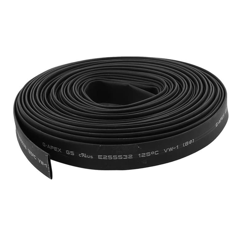 sourcing map Gaine Thermorétractable 8mm Diamètre 2:1 Rapport Tube Thermorétractable Fil Enveloppe 10m Noir