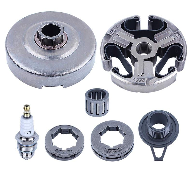 Adefol Embrayage et Jante de pignon Tambour d'embrayage Kit pour Husqvarna 362 365 371 372 XP Pièces de Rechange avec Vis sans F