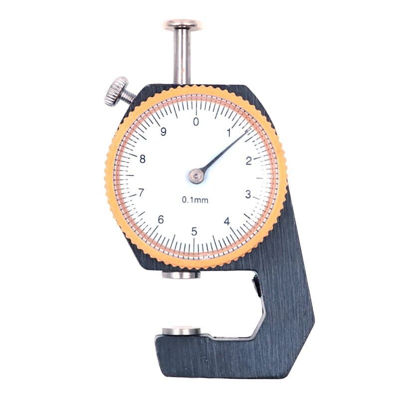 CENPEK Jauge d'épaisseur de 0 à 10 mm, cadran testeur d'épaisseur à tête plate pour cuir et tissu, précision de mesure de 0,1 mm