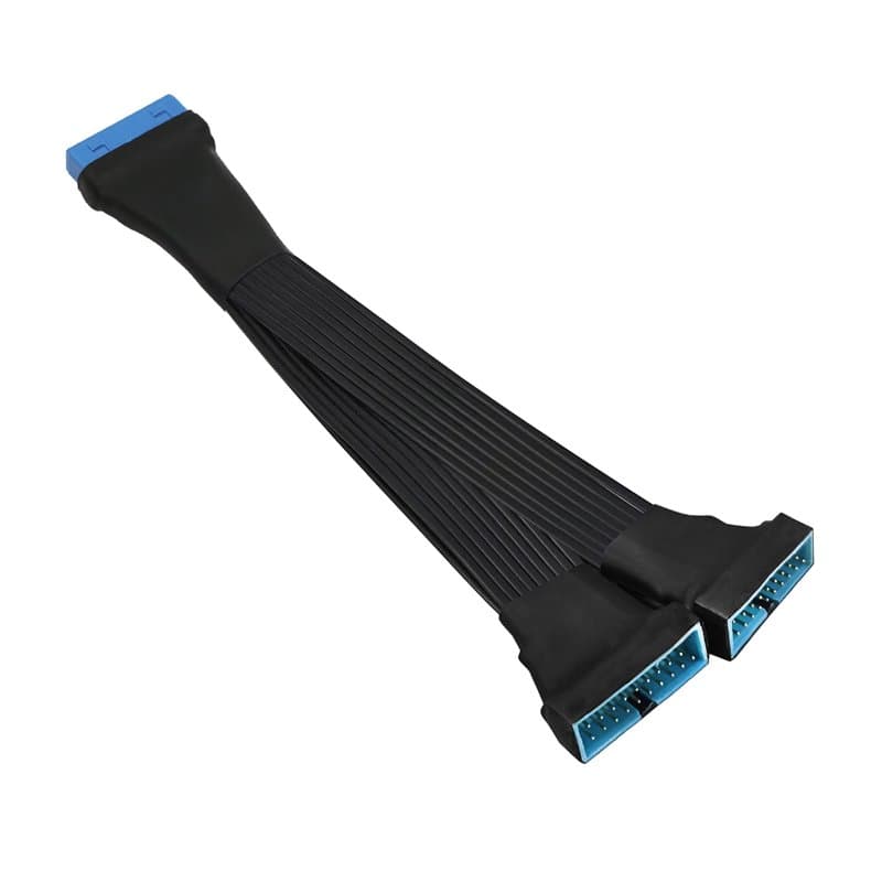 GINTOOYUN Câble d'extension USB 3.0, 19/20 broches 1 à 2 Y répartiteur interne adaptateur d'extension (15 cm)