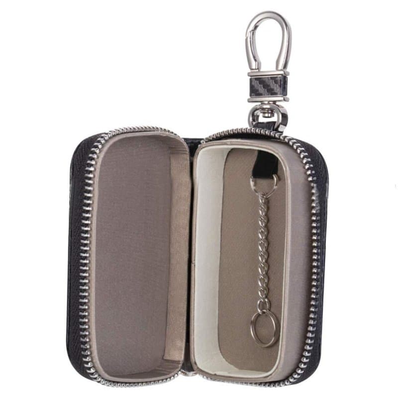 Pochettes Blocage Signal RFID pour Clé Voiture, Étui de Protection Anti RFID en cuir PU pour Clef Télécommande, Étui de Porte-cl