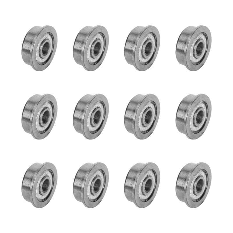 Ruimou Lot de 12 roulements à billes à bride profonde F624zz (4 mm x 13 mm x 5 mm) pour imprimante 3D, pièces de poulie mécaniqu
