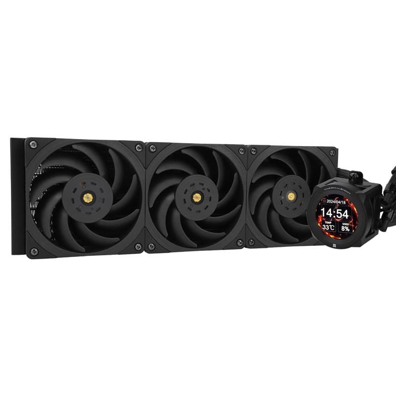Thermalright CORE VISION 360 Black CPU AIO Refroidisseur de processeur avec écran LCD IPS avec résolution 480 x 480, pour AM5&In
