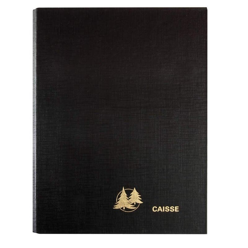 Exacompta 38970E Classeur Vide pour Feuillets Mobiles Perpétuel de Caisse 16 x 24 cm Noir