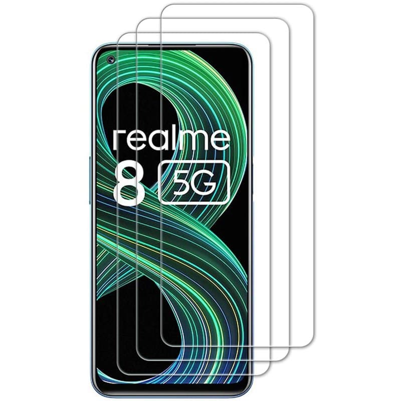 Tzstz 3 Pièces Verre Trempé Protecteur,pour Realme 8 5G,Dureté 9H,Anti Rayures,Realme 8 5G D'écran Protecteur