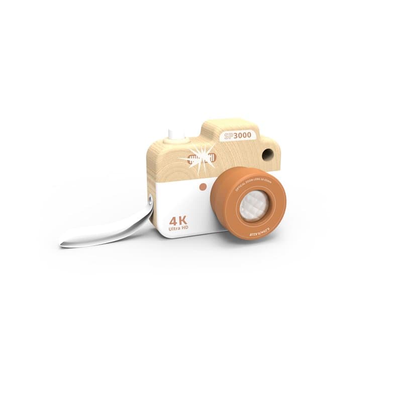 Speedy Monkey- Appareil Photo 9,9 x 6,7 x 8 cm Multicolore Jouet en Bois pour Enfants Détails soignés – Excellente idée Cadeau,