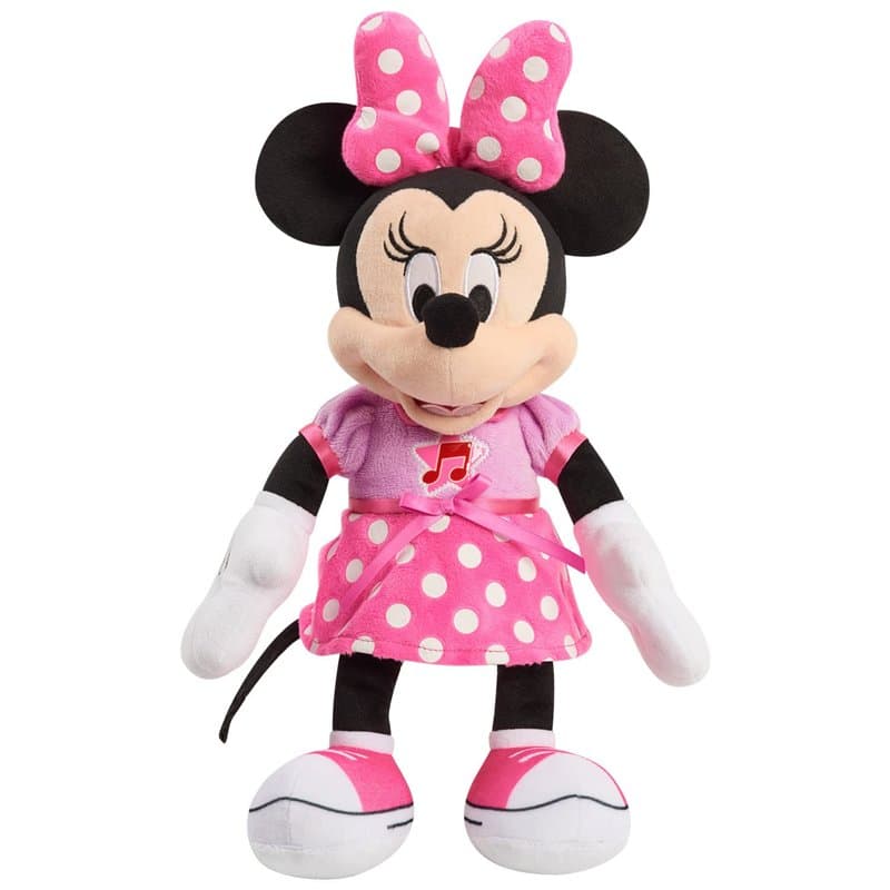 Just Play Peluche Musicale La Maison Magique de Mickey Mouse Disney Junior avec Effets sonores et Lumineux, Minnie Mouse, Jouet
