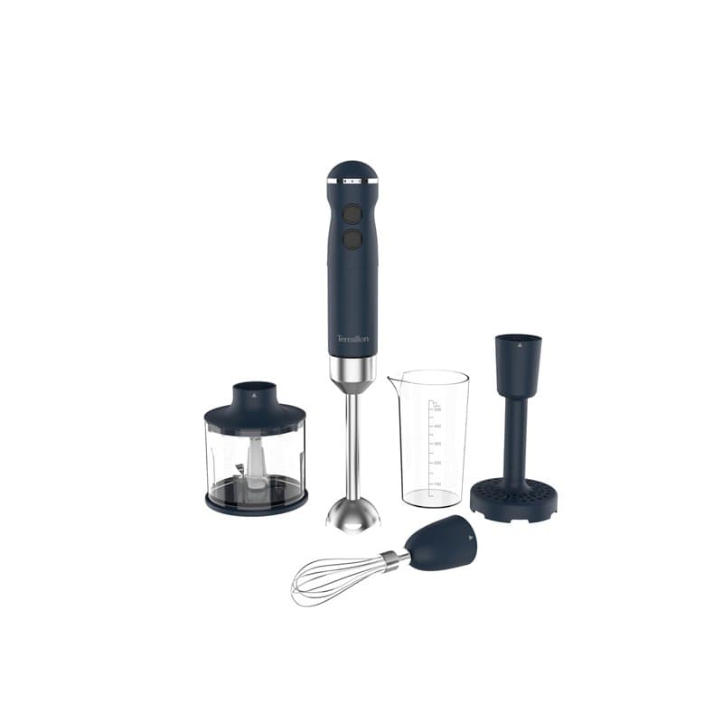 TERRAILLON - NEW MOON- Mixeur plongeant Electrique, Lames Inox, Fonction Turbo, 1000W, VItesse variable, Gobelet doseur, fouet i