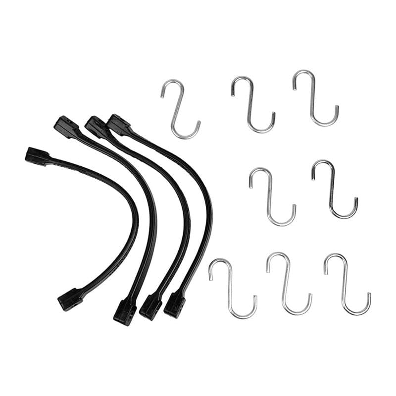 COGEX - Tendeurs, tendeurs Plats, tendeur élastique - Tendeur en Caoutchouc - Longueur: 35 cm - Lot de 8 pièces - Crochets Amovi