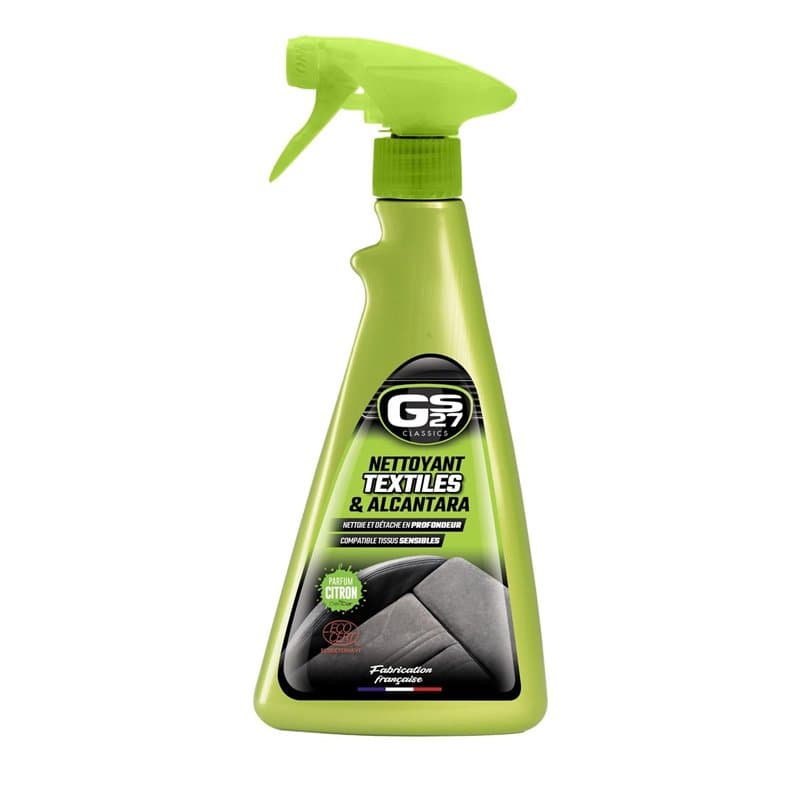 GS27 - Nettoyant Textiles & Alcantara - Nettoie et Détache en Profondeur - Compatible Tissus Sensibles - Fabriqué en France - 50