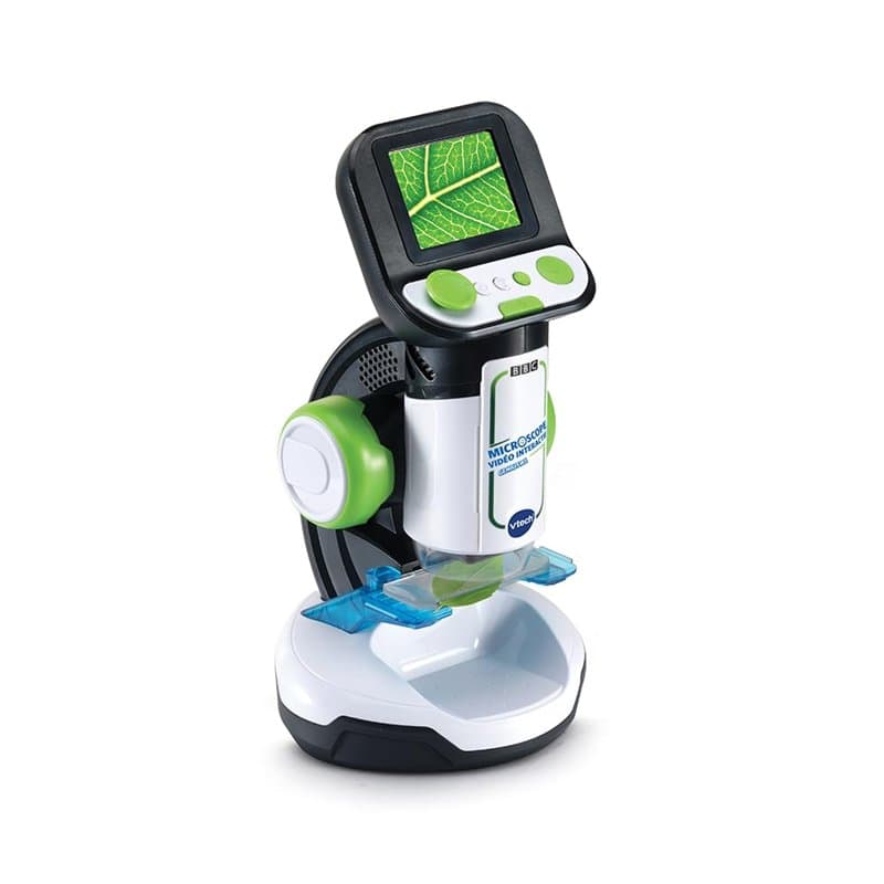VTech - Genius XL Microscope Vidéo Interactif, avec Écran Couleur Numérique, Photos et Vidéos de la BBC, Jouet Scientifique Éduc