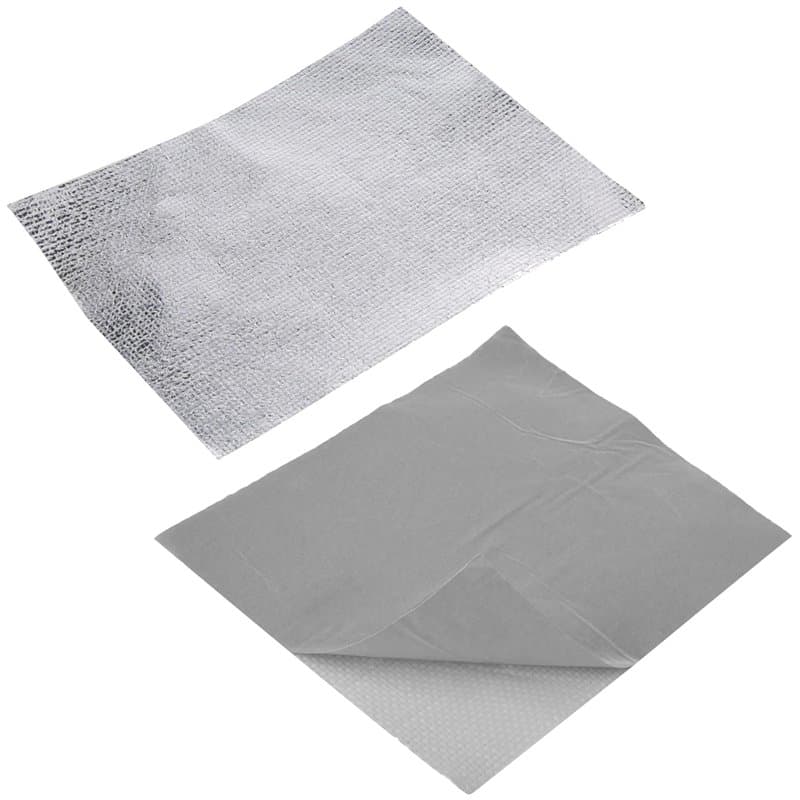 cyclingcolors 2x Plaque isolante adhésive pare-chaleur aluminium fibre de verre protection thermique voiture moto scooter, 150x2