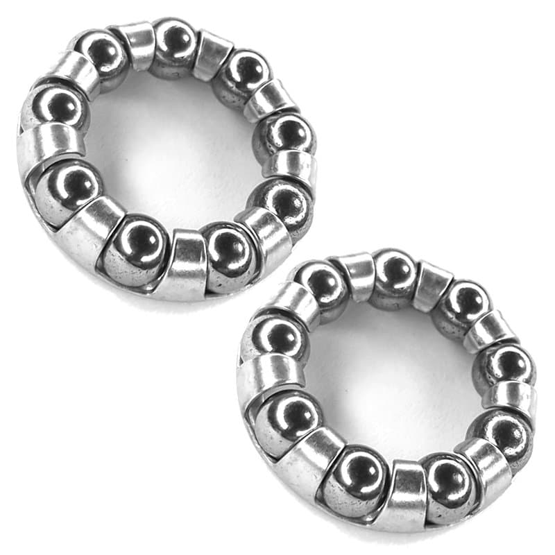 cyclingcolors 2X ROULEMENT Cage A Billes PEDALIER 9 Billes 6.35MM Transmission Velo VTT Ville Vintage BMX