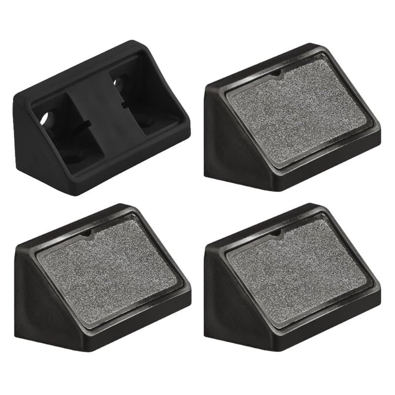 cyclingcolors 4x équerre d'assemblage double 44mm raccord universel plastique taquet équerre ferrure, noir