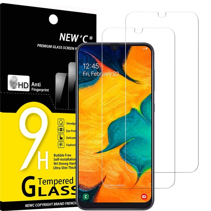 NEW'C Lot de 2, Verre Trempé pour Samsung Galaxy A30, M30, M30s, Film Protection écran Efficace Contre Les Rayures - sans Bulles