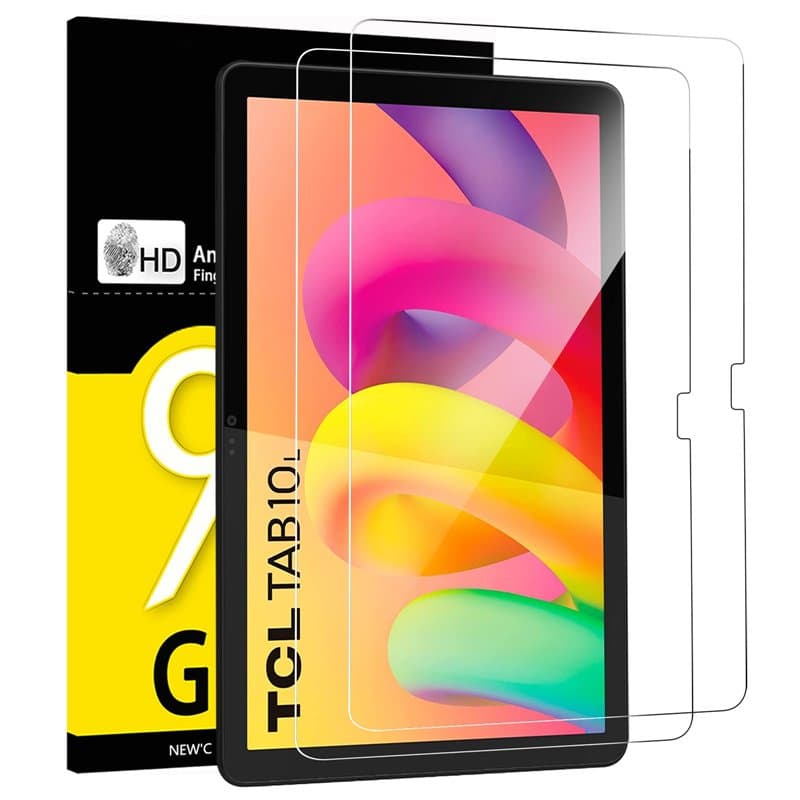 NEW'C Lot de 2, Protection Écran en Verre Trempé pour TCL Tab 10L, Film de Protection - Résistant (0,33mm HD Ultra Transparent)