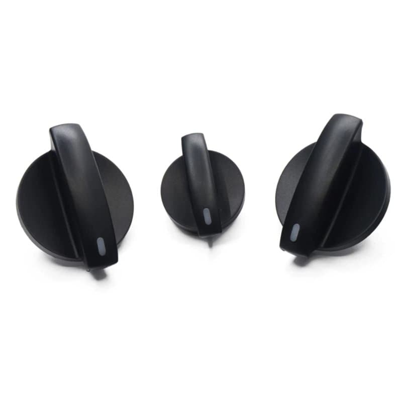 (Lot de 3) Bouton de Position Commande Réglage Chauffage Ventilation compatible avec TRANSPORTER 5 V T5 de 2003 à 2016-7H0820045