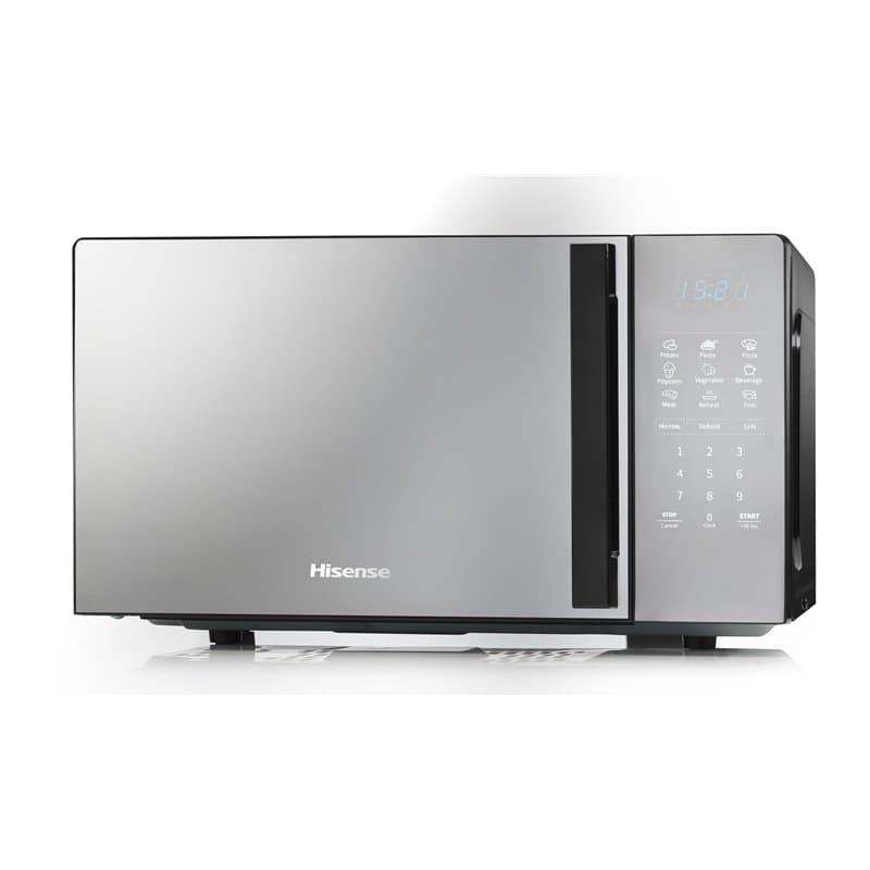 Hisense H20MOMBS4HG, Micro-ondes 20L, Ouverture de Porte à Gauche, Écran LED avec Boutons, 9 Fonctions, 700W, Grill Tubulaire, C