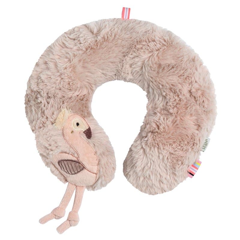 Fehn Cale-Nuque Flamant Rose, Coussin Cervical avec Motif Appliqué, Forme Ergonomique qui Soutient, Soulage et Maintient Bien da