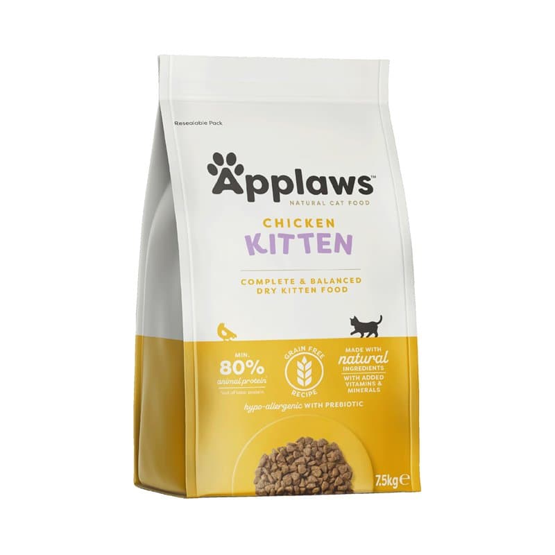 Applaws - Natural - Aliment sec pour chatons - Croquettes au Poulet - 7,5 kg