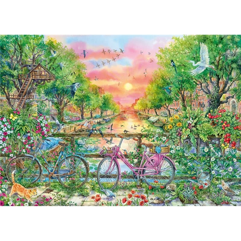 Ravensburger - Puzzle Adulte - Puzzle 1000 pièces - Vélos à Amsterdam - Édition 50 Ans - Adultes et Enfants dès 14 Ans - Puzzle