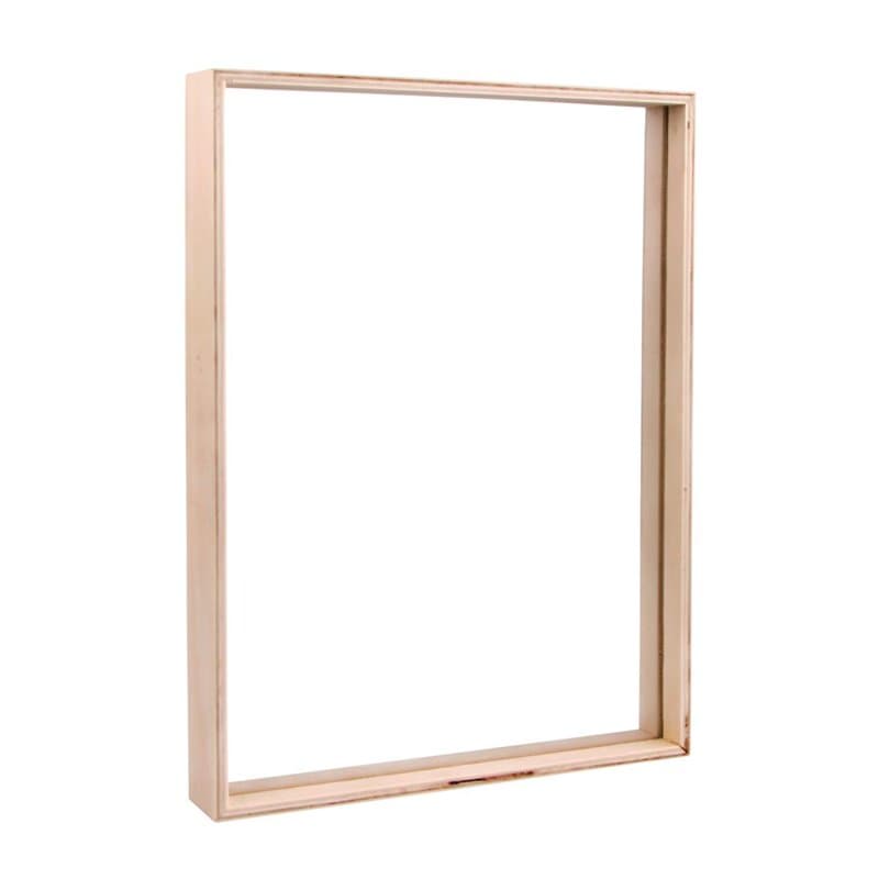 Rayher Cadre en bois à poser av. double plaque en verre acryl, nature, 62927505, 35x26x4cm