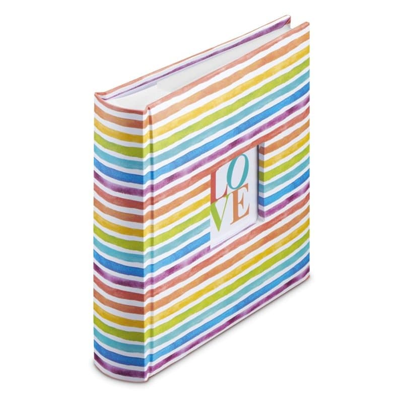 Hama Album photo à pochette Rainbow I (Album mémo, 200 photos 10x15cm, 100 pages blanches, Dim. 22.5x22cm, Idéal Scrapbooking, i