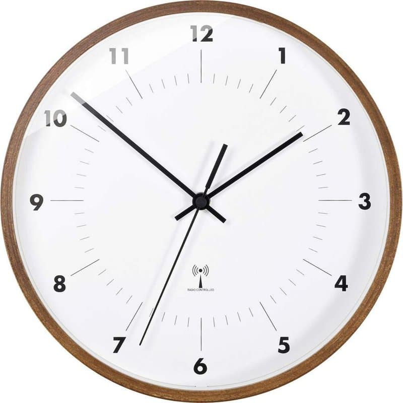 TFA Dostmann 98.1097 Horloge murale radio-pilotée Placage en bois