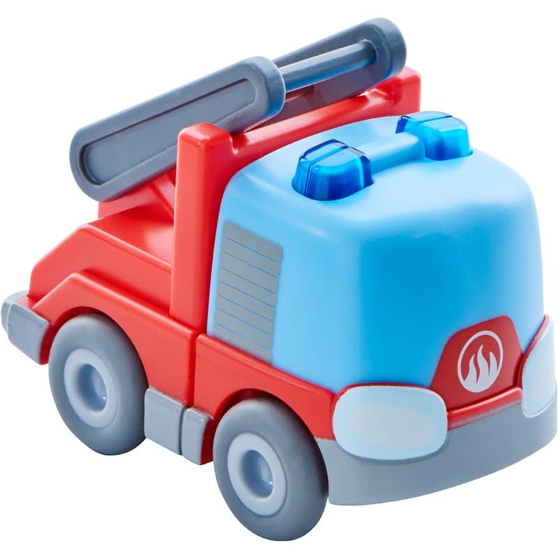 HABA- Kullerbü – Camion Pompier à Echelle - Véhicule d'intervention - Mini Jouet - Véhicule Miniature - Véhicule pour Circuit -