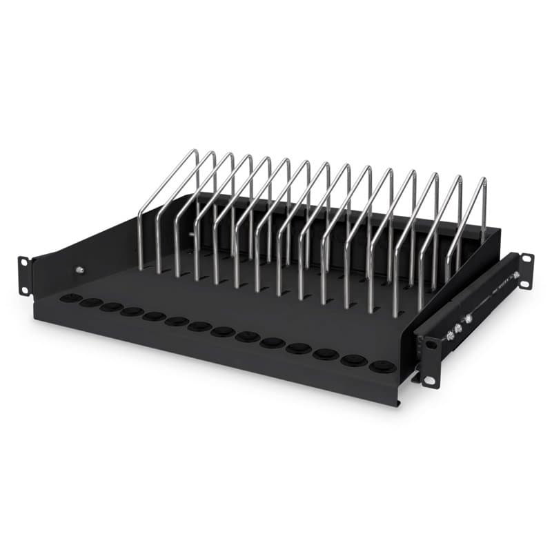 DIGITUS Tablette 19 pouces - 4.5 UH - Extensible - Station de recharge - Pour 14 tablettes, ordinateurs portables et smartphones