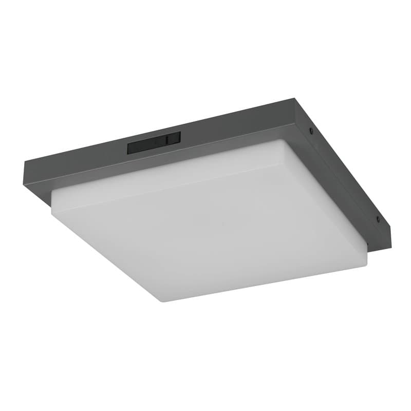 Trio Leuchten Bermejo 630369242 Numéro de maison à LED, en aluminium moulé sous pression, anthracite, plastique blanc, avec LED