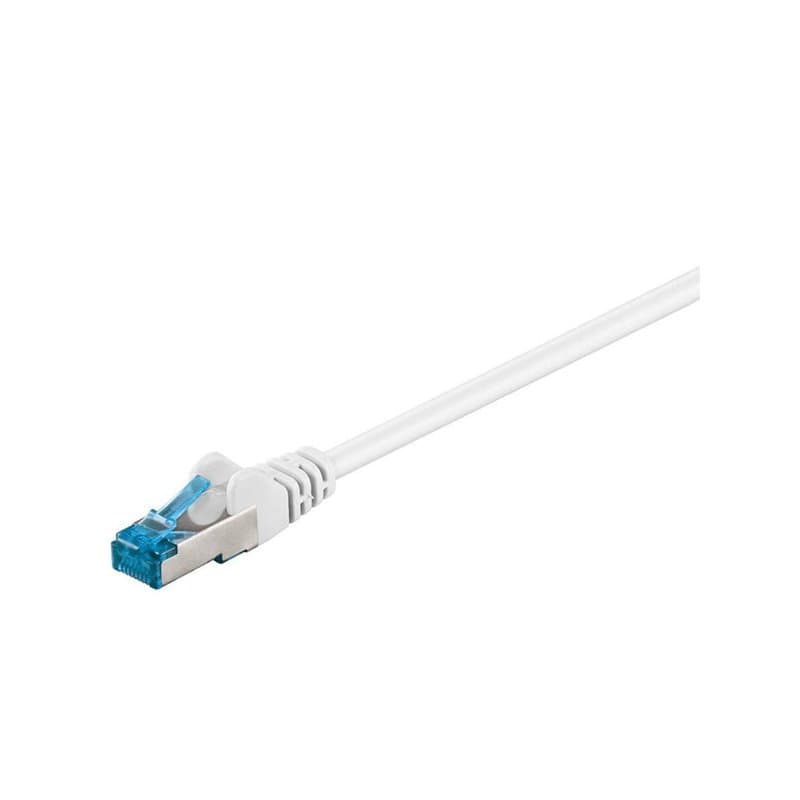 Goobay 94160 CAT 6a Câble de Liaison, S/FTP (PiMF), Blanc, 20 m Longueur